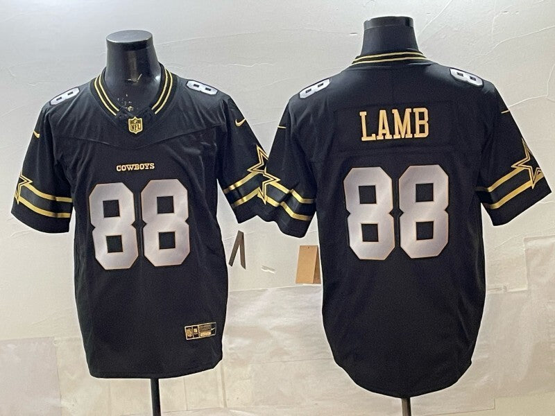 Dallas Cowboys #88 CeeDee Lamb Cowboys Black 6 Edition Style 2 Football Jersey football jersey product view 1