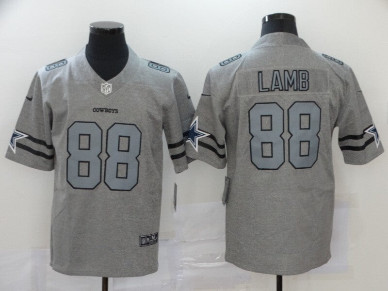 Dallas Cowboys #88 CeeDee Lamb Retro Hemp Gray Adult 028 Football Jersey football jersey product view 1