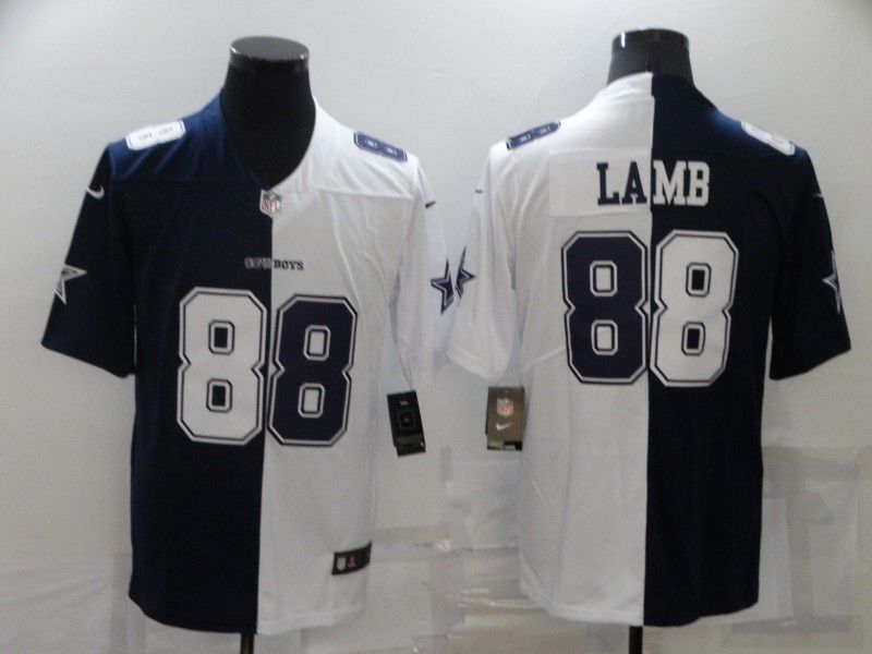 Dallas Cowboys #88 Cee DeeLamb White Split Adult fd0 Football Jersey football jersey product view 1