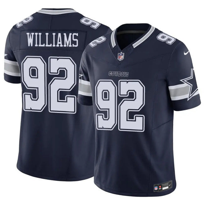 Dallas Cowboys #92 Quinnen Williams Navy 2025 F.U.S.E Vapor Untouchable Football Jersey football jersey product view 1