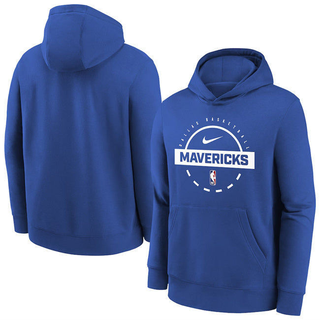 Dallas Mavericks Royal 2025 26 Practice Club Pullover Hoodie Basketball Jersey basketball jersey product view 1