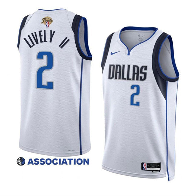 Dallas Mavericks #2 Dereck Lively II White 2024 Finals Association Edition Basketball Jersey basketball jersey product view 1