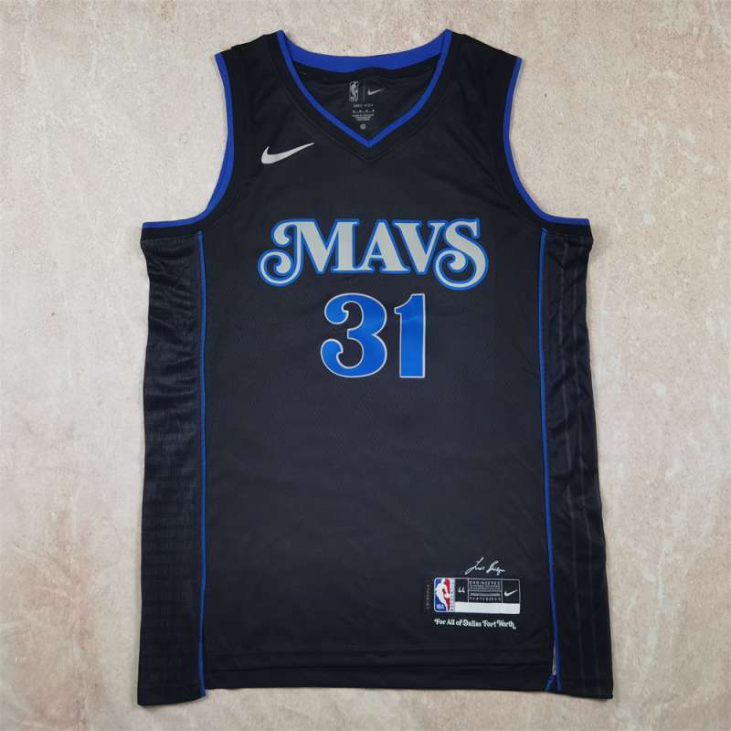 Dallas Mavericks #31 Klay Thompson Hot Press Mavericks 31 Black City Edition s-xxl Style 2 basketball jersey product view 1