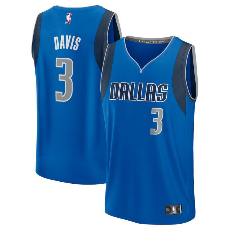 Dallas Mavericks #3 Anthony Davis Jersey - Icon Edition - Royal Basketball Jersey basketball jersey product view 1