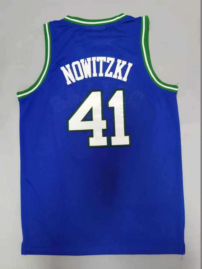 Dallas Mavericks #41 Dirk Nowitzki Mavericks 41# Retro Style 1 Basketball Jersey basketball jersey product view 1