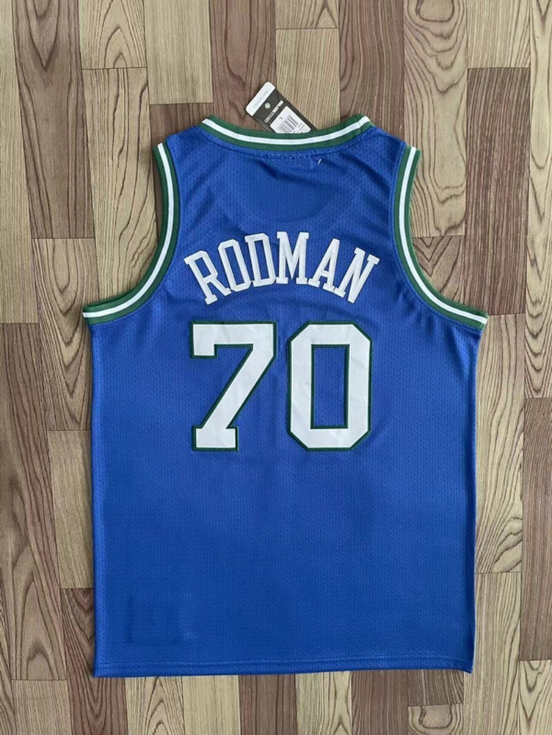 Dallas Mavericks #70 rodman m&n jersey blue Style 1 Basketball Jersey basketball jersey product view 1