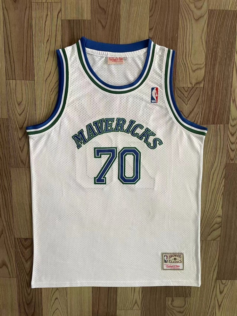 Dallas Mavericks #70 rodman m&n jersey white Style 2 Basketball Jersey basketball jersey product view 1