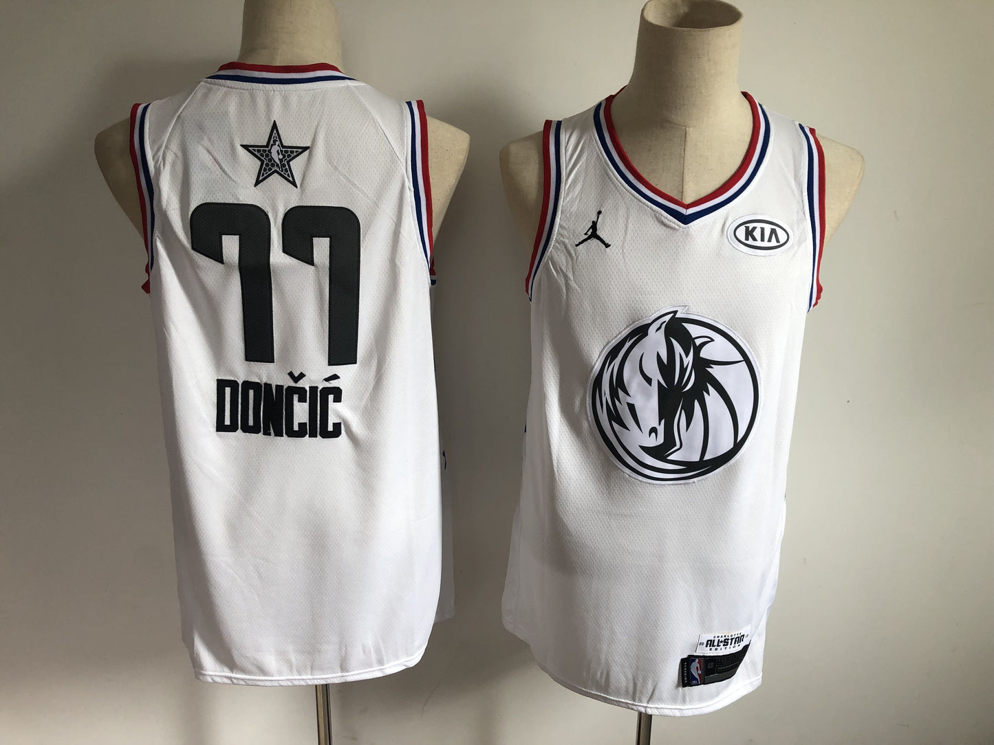 Dallas Mavericks #77 Luka Doncic 77 White All-Star 19 Basketball Jersey basketball jersey product view 1