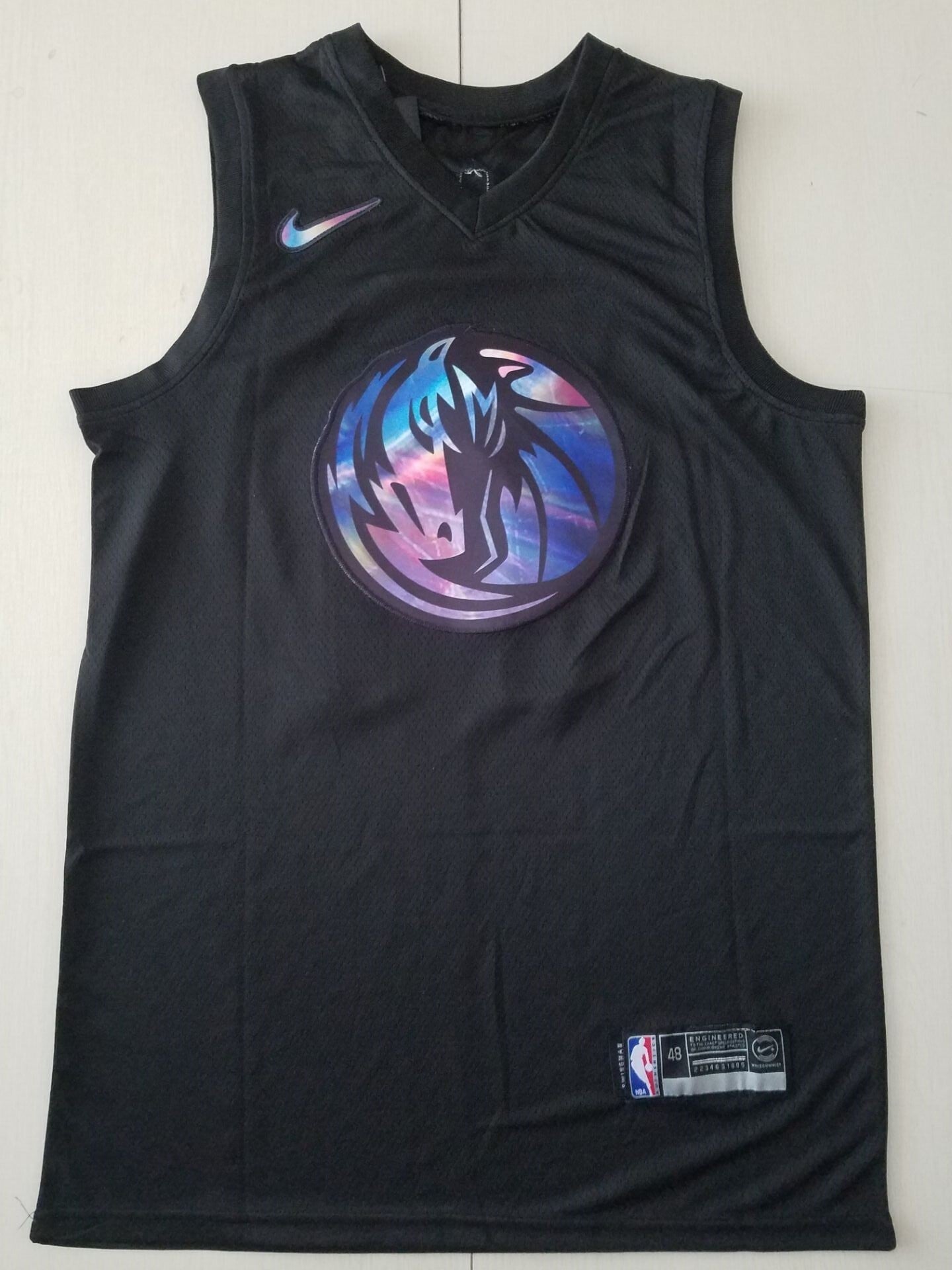 Dallas Mavericks #77 Luka Doncic Black Rainbow S-XXL Style 2 Basketball Jersey basketball jersey product view 1