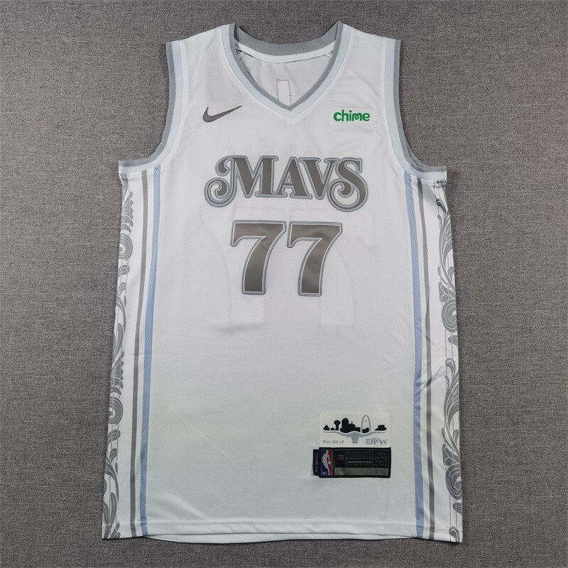 Dallas Mavericks #77 Luka Doncic Mavericks 77 White City Edition s-xxl Style 2 Basketball Jersey basketball jersey product view 1