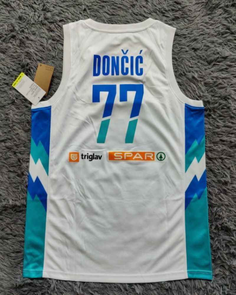 Dallas Mavericks #77 doncic slovenija 2324 jersey white (heat pressed) Style 1 Basketball Jersey basketball jersey product view 1