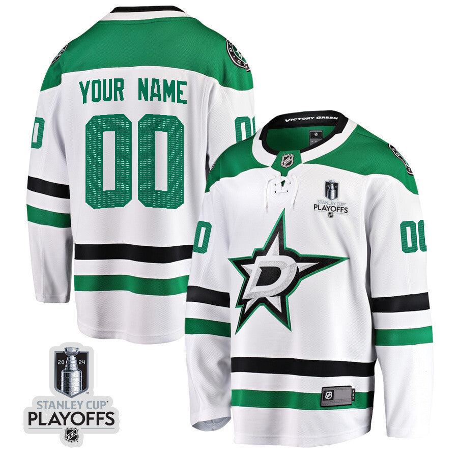 Dallas Stars 2024 NHL Playoffs Patch Away Breakaway Jersey Hockey Jersey hockey jersey product view 1