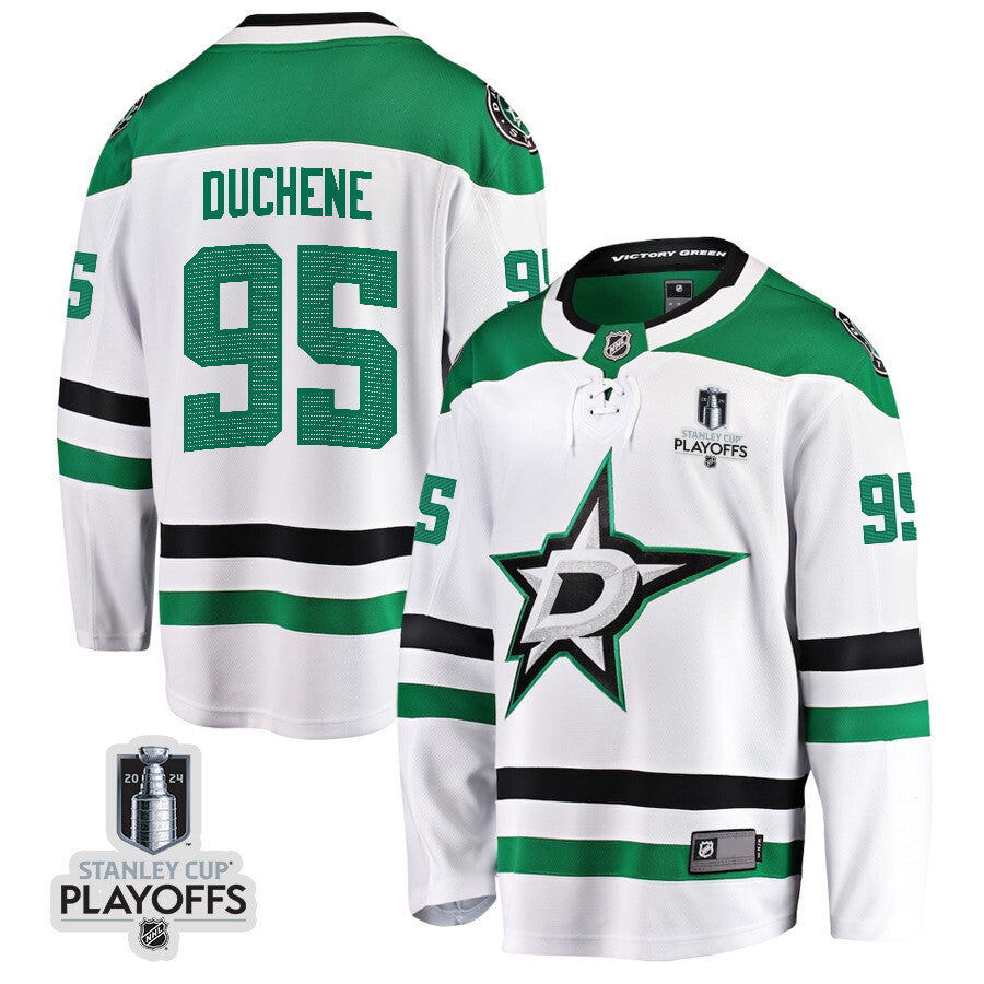 Dallas Stars #95 Matt Duchene 2024 NHL Playoffs Patch Away Breakaway Jersey Hockey Jersey hockey jersey product view 1