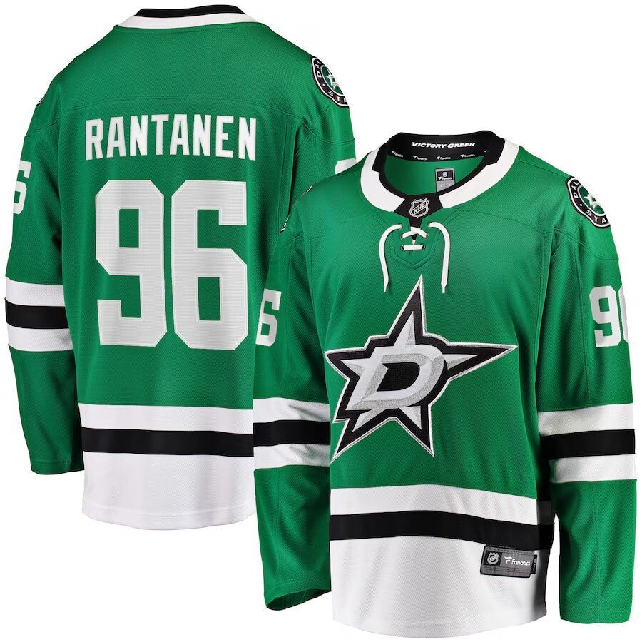 Dallas Stars #96 Mikko Rantanen Home Breakaway Jersey - Kelly Green Hockey Jersey hockey jersey product view 1
