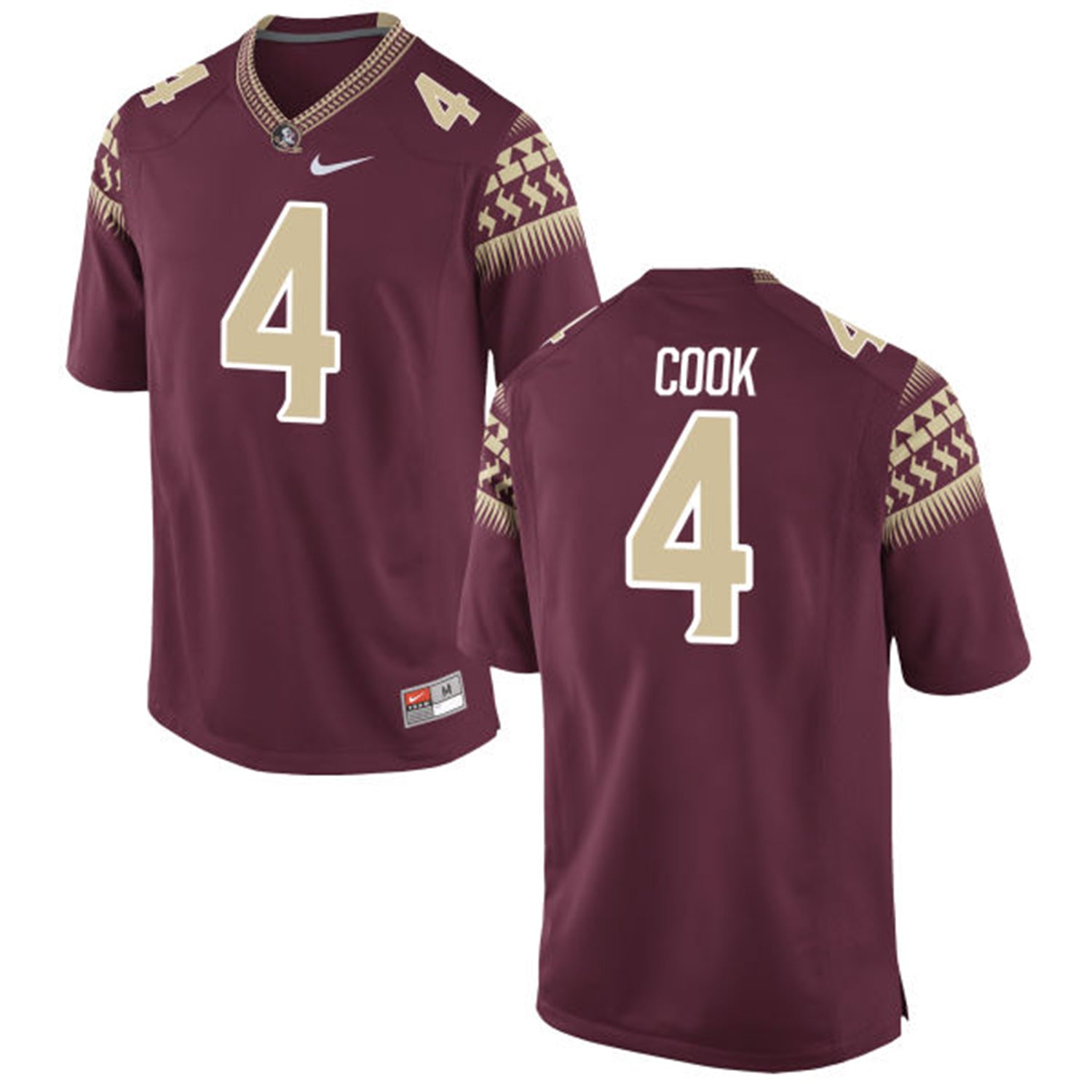 Dalvin Cook 4 Burgundy College Football Jersey football jersey product view 1