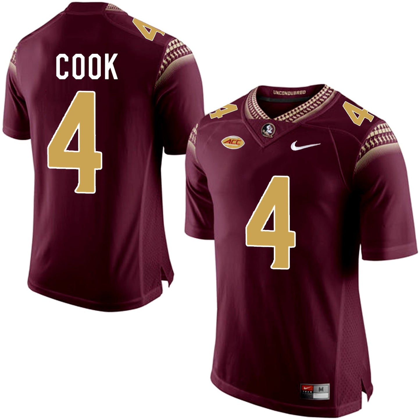 Dalvin Cook 4 Burgundy .1jpg College Football Jersey football jersey product view 1