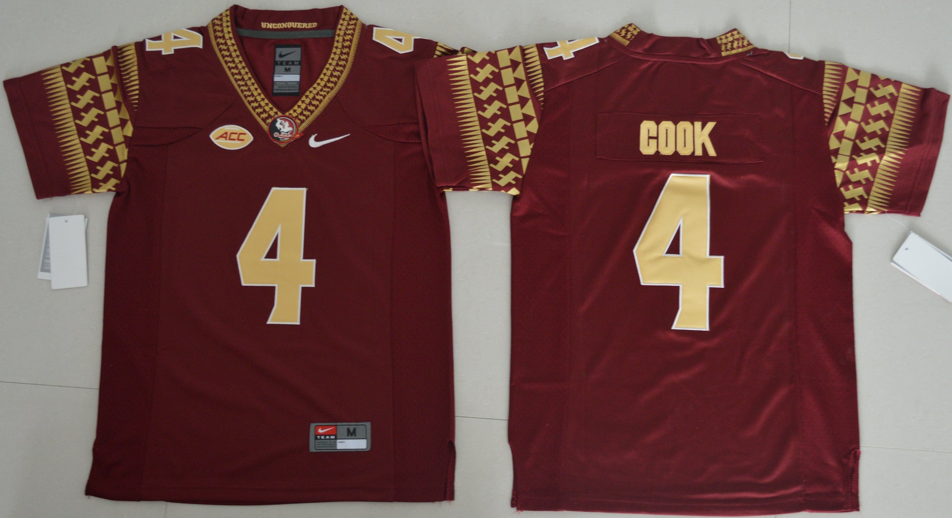 Dalvin Cook 4 Red Youth College Football Jersey football jersey product view 1