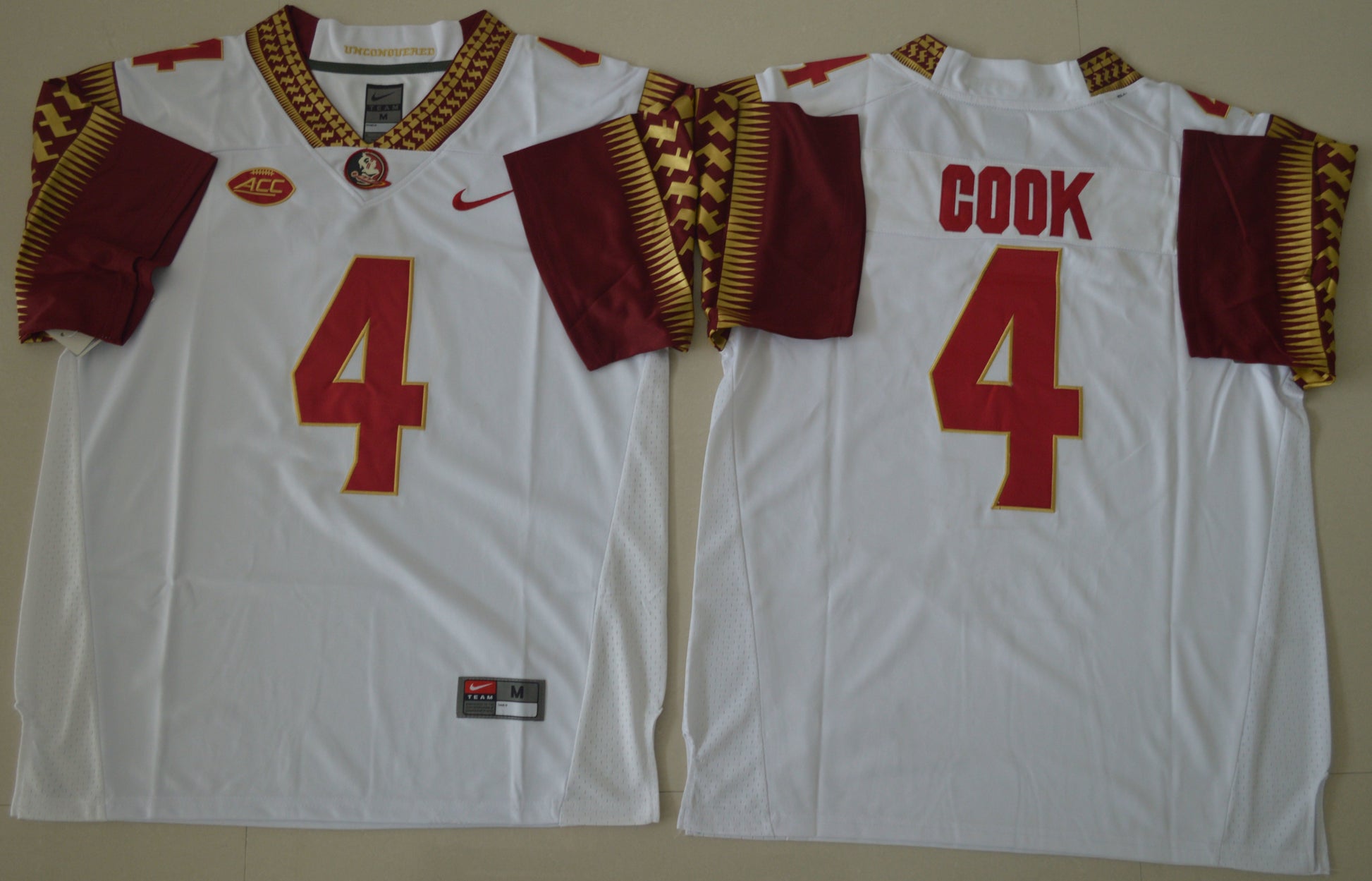 Dalvin Cook 4 White College Football Jersey football jersey product view 1