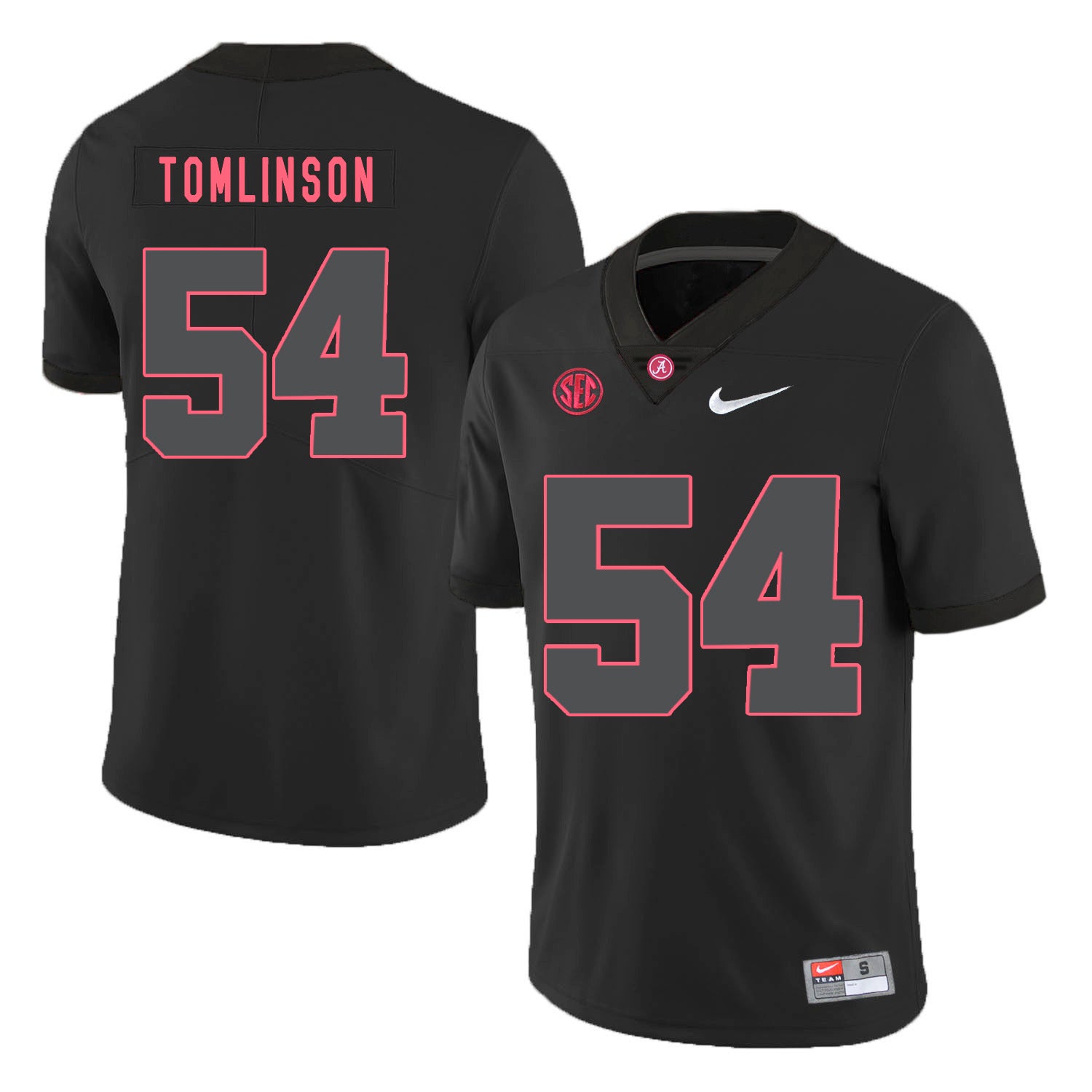 Dalvin Tomlinson 54 Lights Out .2jpg College Football Jersey football jersey product view 1