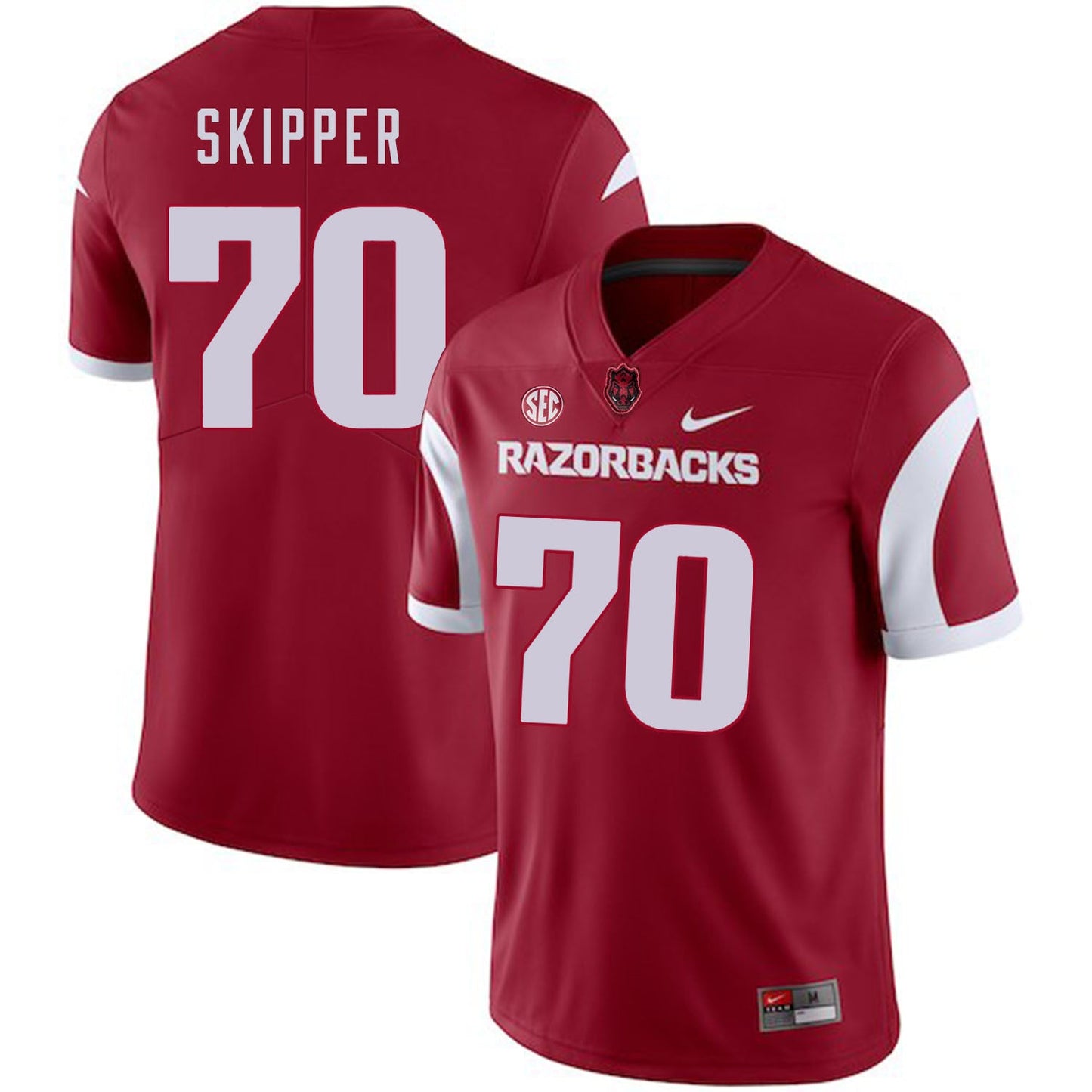 Dan Skipper 70 Red College Football Jersey football jersey product view 1