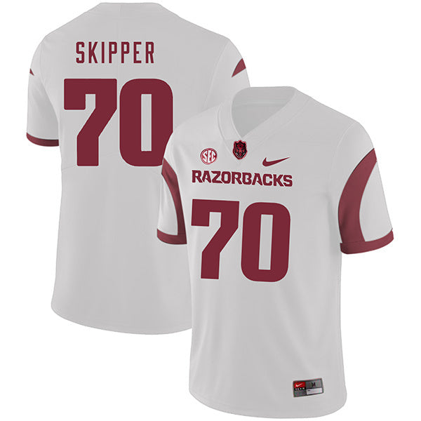 Dan Skipper 70 White College Football Jersey football jersey product view 1