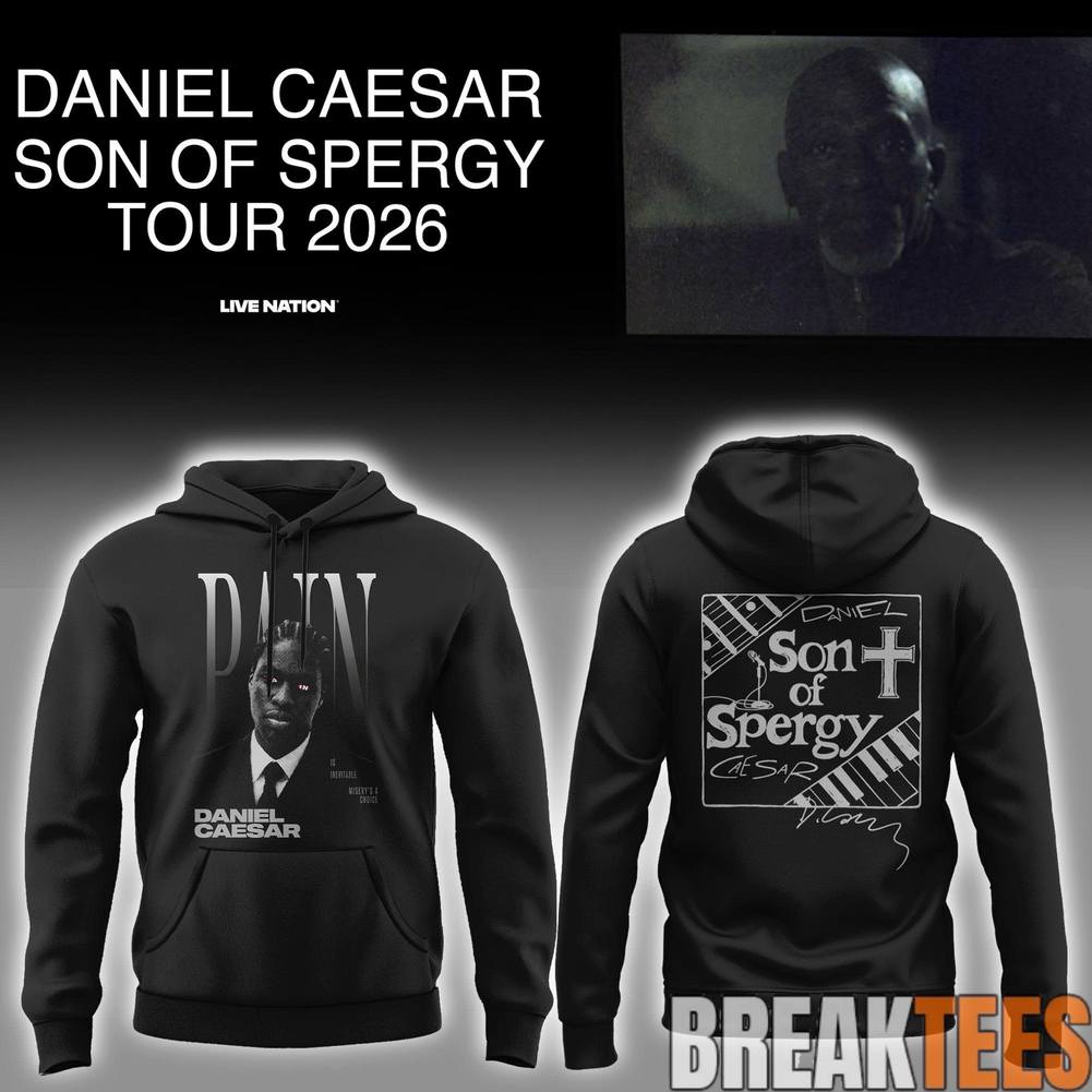 Daniel Caesar Son of Spergy Tour 2026 Hoodie Unisex T-shirt, Sweatshirt, Hoodie, Long Sleeve Tee - T-Shirt, Sweatshirt, Hoodie