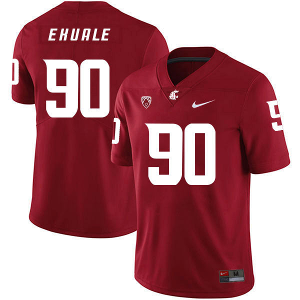 Daniel Ekuale 90 Red College Football Jersey football jersey product view 1