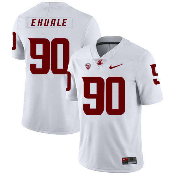 Daniel Ekuale 90 White College Football Jersey football jersey product view 1