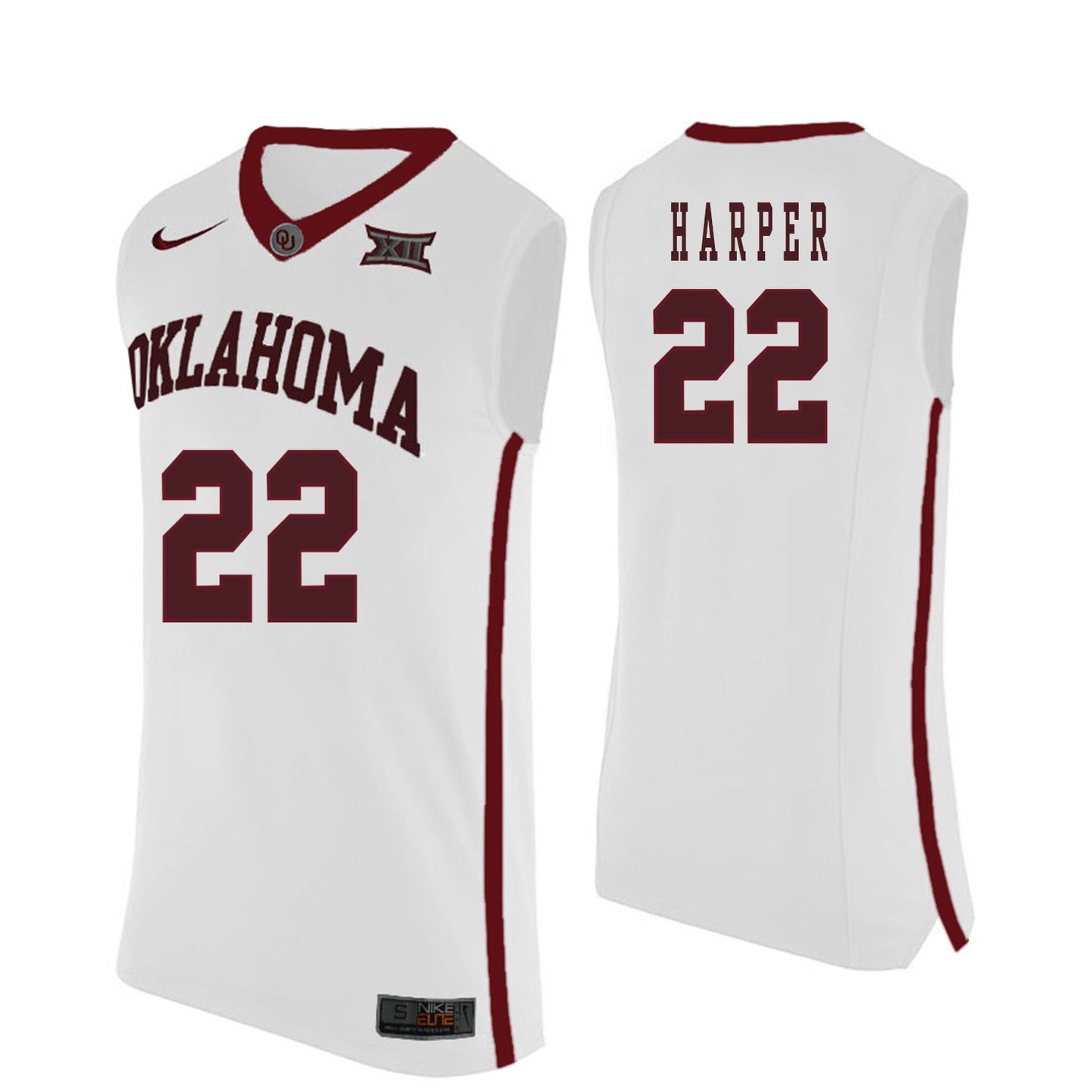 Daniel Harper 22 White College Football Jersey football jersey product view 1