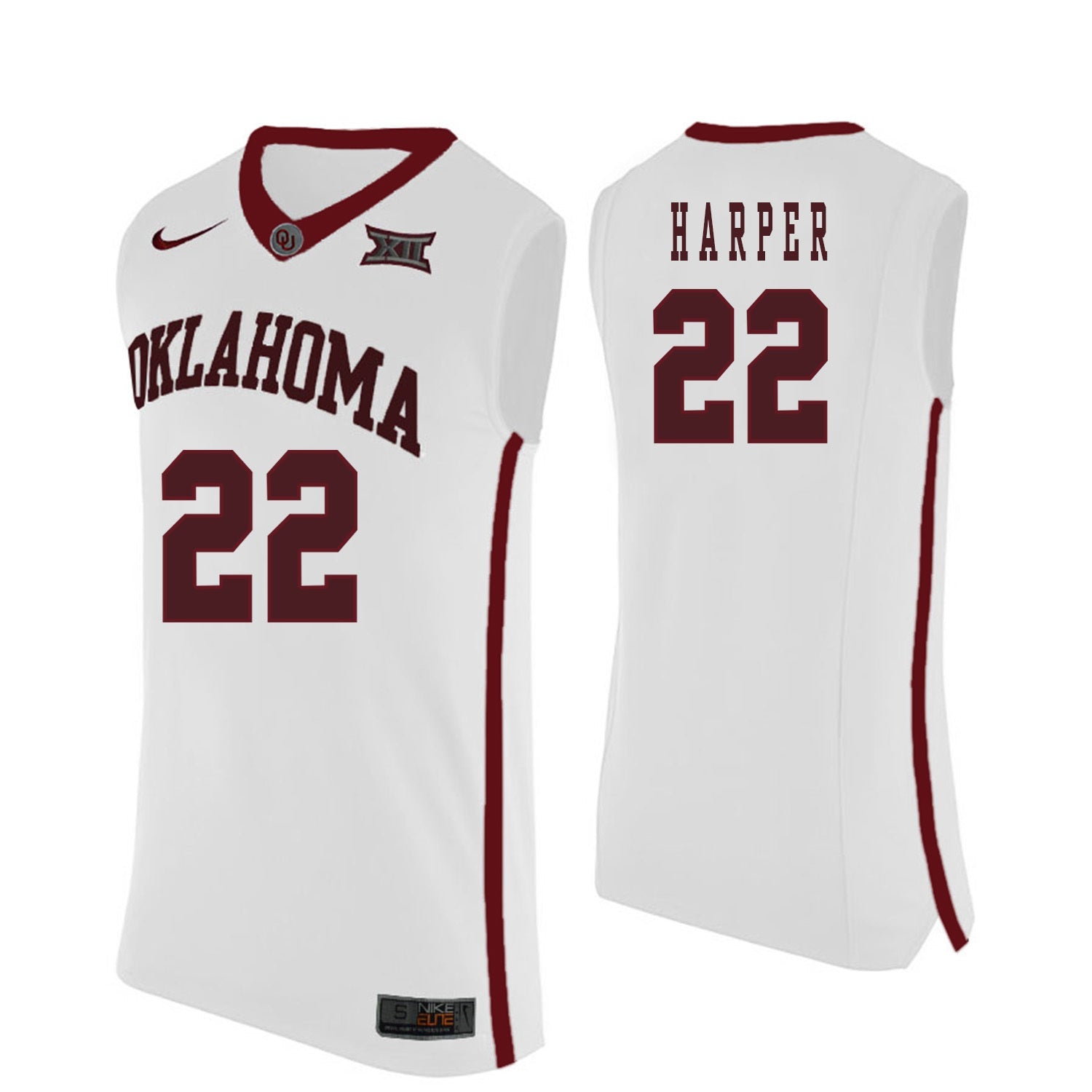 Daniel Harper 22 White College Football Jersey football jersey product view 1