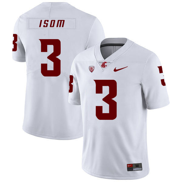 Daniel Isom 3 White College Football Jersey football jersey product view 1