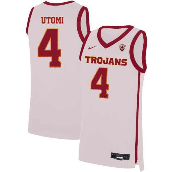 Daniel Utomi 4 White College Football Jersey football jersey product view 1
