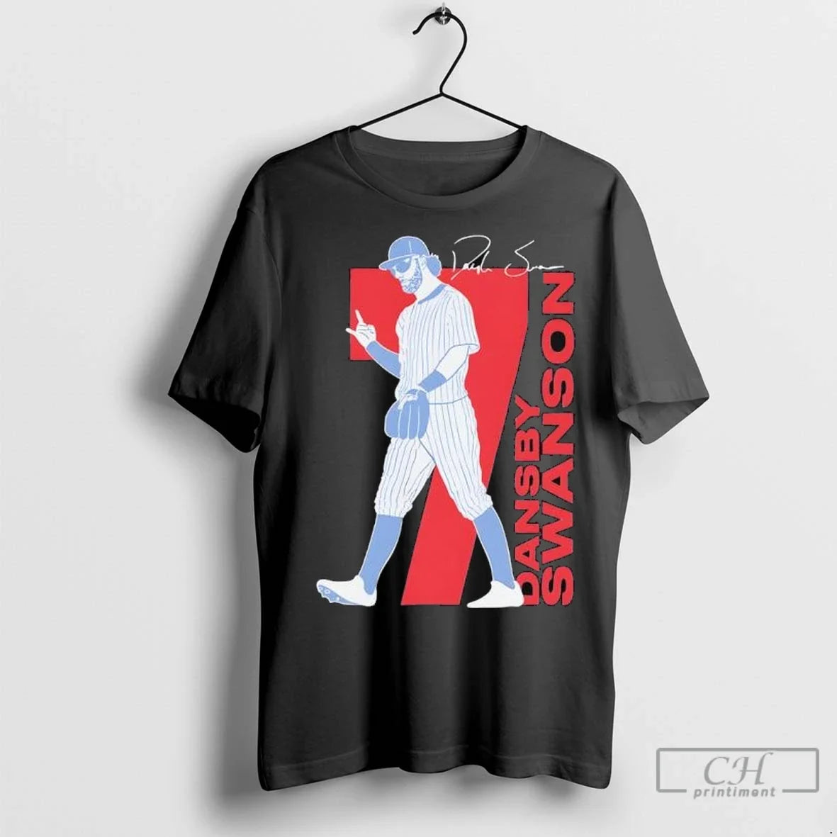 Dansby Swanson 7 Chicago Cubs Baseball Mlb Signature T Shirts Unisex T-shirt, Sweatshirt, Hoodie, Long Sleeve Tee - T-Shirt, Sweatshirt, Hoodie