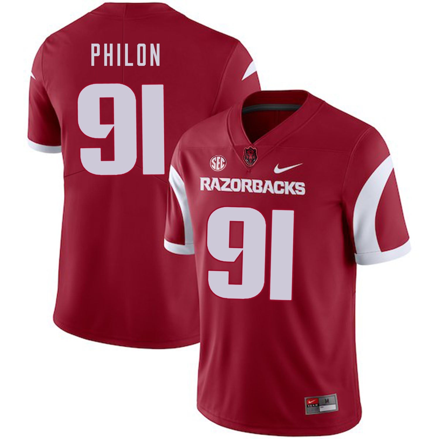 Darius Philon 91 Red College Football Jersey football jersey product view 1