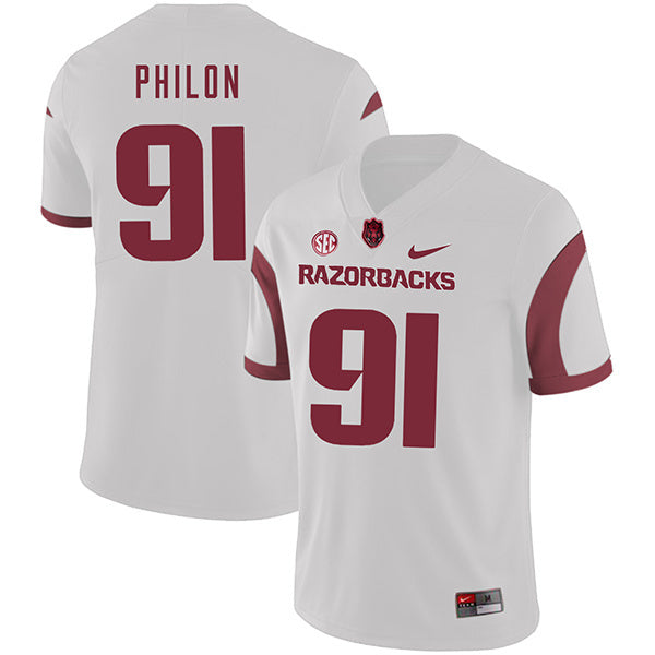 Darius Philon 91 White College Football Jersey football jersey product view 1