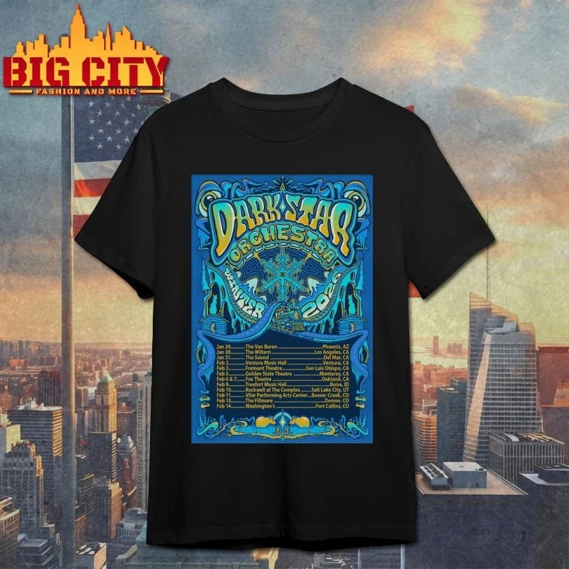Dark Star Orchestra Winter 2026 Shows Poster shirt Unisex T-shirt, Sweatshirt, Hoodie, Long Sleeve Tee - T-Shirt, Sweatshirt, Hoodie
