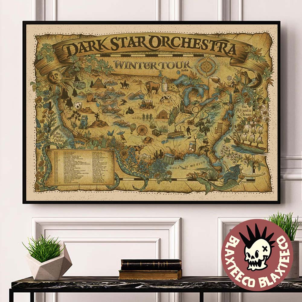 Dark Star Orchestra Winter Tour 2026 North America Schedule Dates Home Decor Poster Canvas - T-Shirt, Sweatshirt, Hoodie