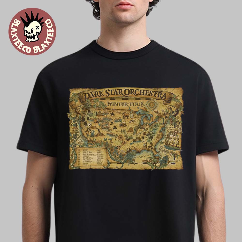 Dark Star Orchestra Winter Tour 2026 North America Schedule Dates T-Shirt Unisex T-shirt, Sweatshirt, Hoodie, Long Sleeve Tee - T-Shirt, Sweatshirt, Hoodie