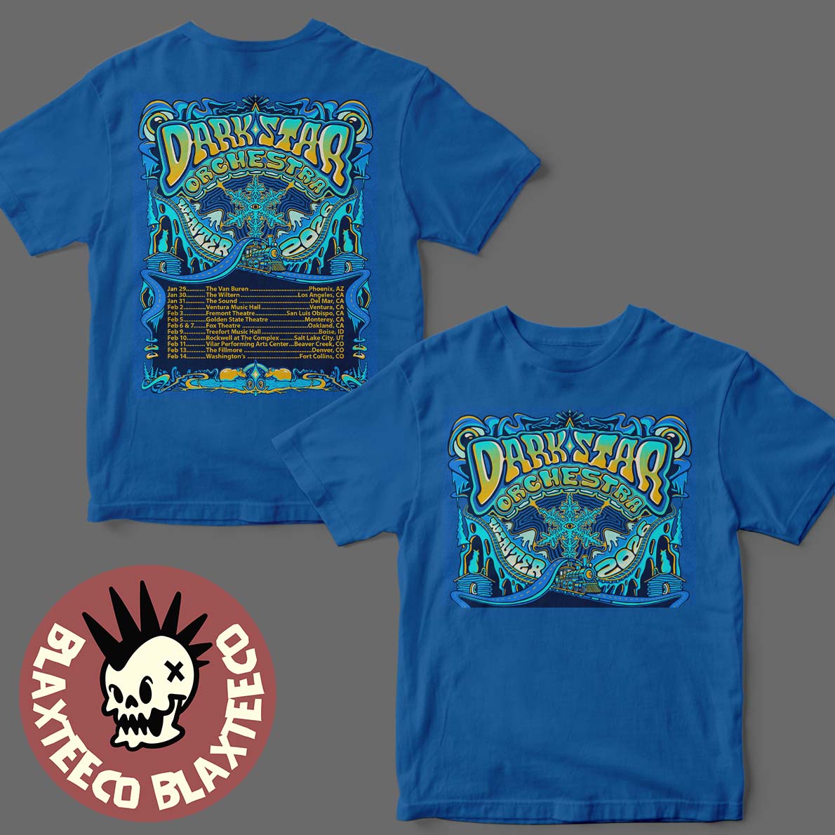 Dark Star Orchestra Winter Tour 2026 Schedule Tour Dates Two Sided T-Shirt Unisex T-shirt, Sweatshirt, Hoodie, Long Sleeve Tee - T-Shirt, Sweatshirt, Hoodie