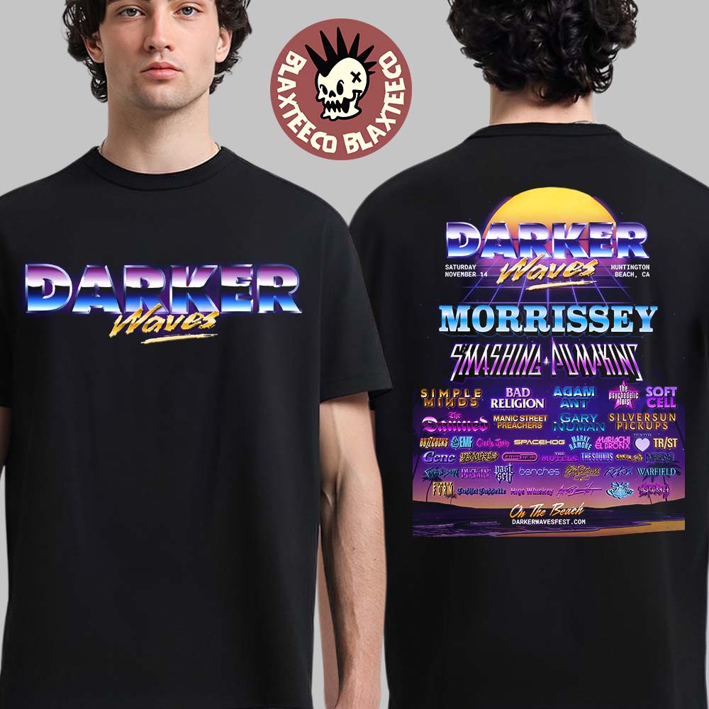 Darker Waves 2026 Festival Full Lineup In Huntington Beach California On November 14 2026 Two Sided T-Shirt - T-Shirt, Sweatshirt, Hoodie