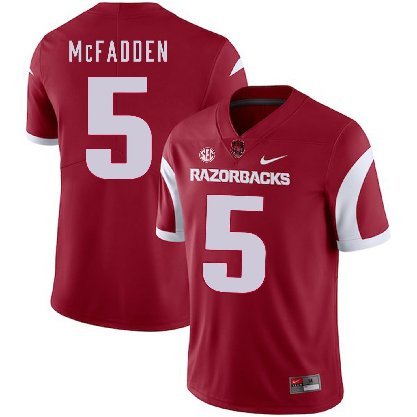 Darren McFadden 5 Red College Football Jersey football jersey product view 1