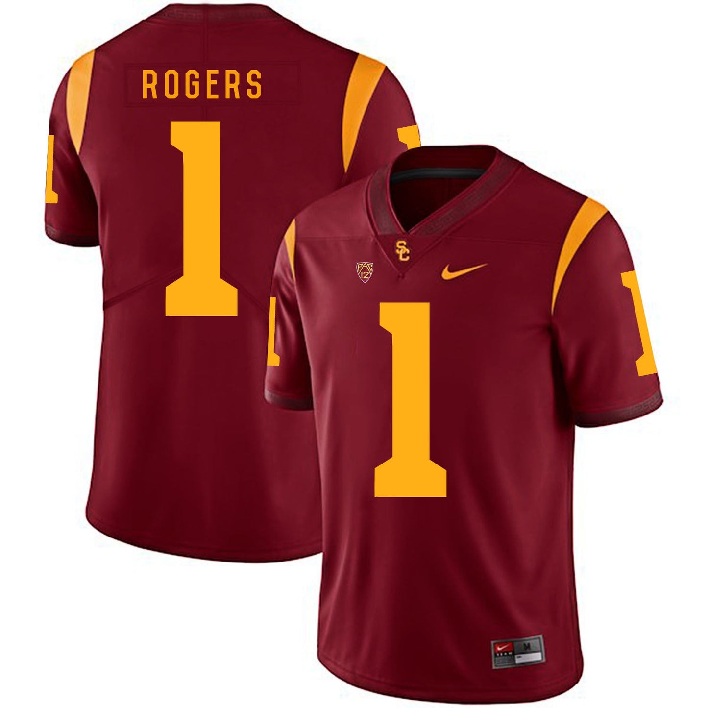 Darreus Rogers 1 Red College Football Jersey football jersey product view 1