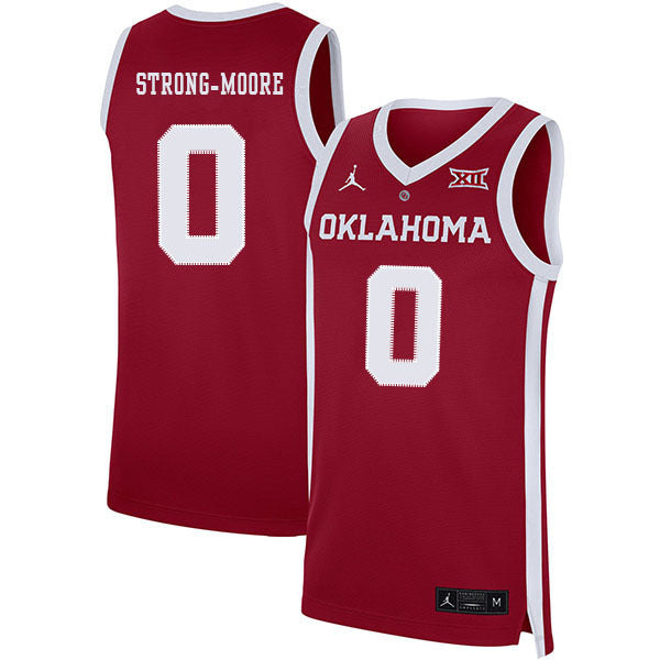 Darrion Strong-Moore 0 Red College Football Jersey football jersey product view 1
