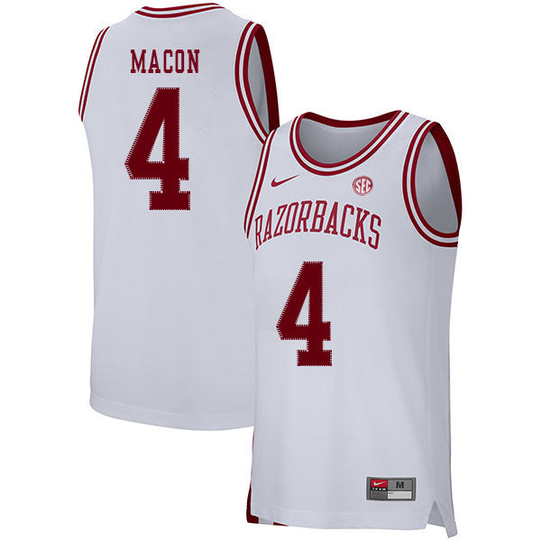 Daryl Macon 4 White College Football Jersey football jersey product view 1
