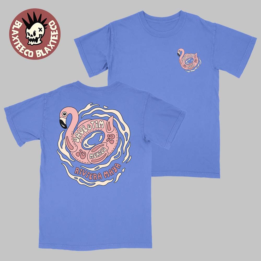 Dave Matthews Band And Tim Reynolds Riviera Maya Mexico 2026 Merch Tee At Moon Palace On January 21 24 2026 Flamingo Float T-Shirt - T-Shirt, Sweatshirt, Hoodie