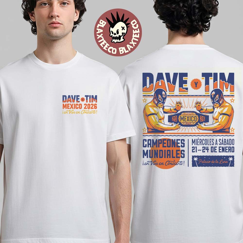 Dave Matthews Band And Tim Reynolds Riviera Maya Mexico 2026 Merch Tee At Moon Palace On January 21 24 2026 Wrestlers T-Shirt - T-Shirt, Sweatshirt, Hoodie