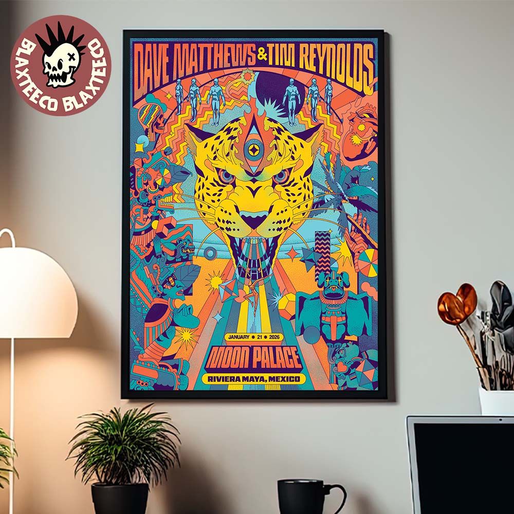 Dave Matthews Band And Tim Reynolds Riviera Maya Mexico 2026 Night 1 Event Poster At Moon Palace On January 21 2026 Poster Canvas - T-Shirt, Sweatshirt, Hoodie