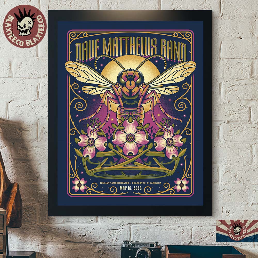 Dave Matthews Band Charlotte North Carolina 2026 Gig Poster At Trulitant Amphitheater On May 16 2026 Home Decor Poster Canvas - T-Shirt, Sweatshirt, Hoodie