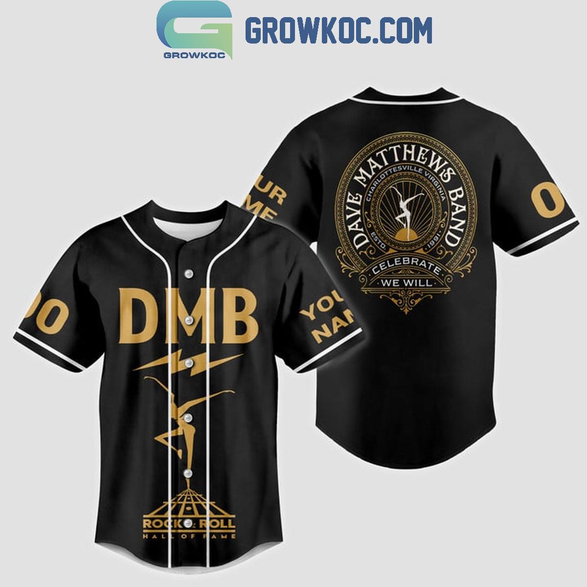 Dave Matthews Band Hall Of Fame Rock And Roll Personalized Baseball Jersey baseball jersey product view 2