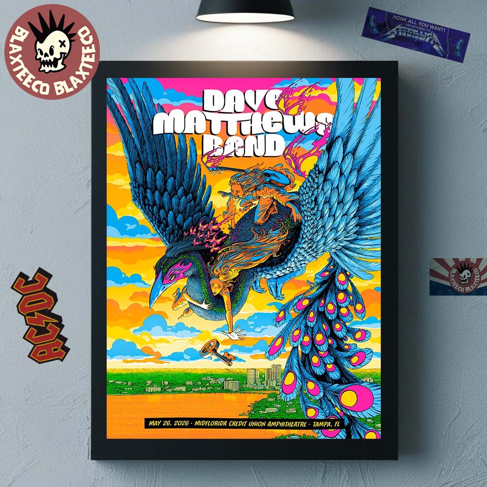 Dave Matthews Band Tampa Florida 2026 Event Poster At MidFlorida Credit Union Amphitheatre On May 26 2026 Decor Poster Canvas - T-Shirt, Sweatshirt, Hoodie